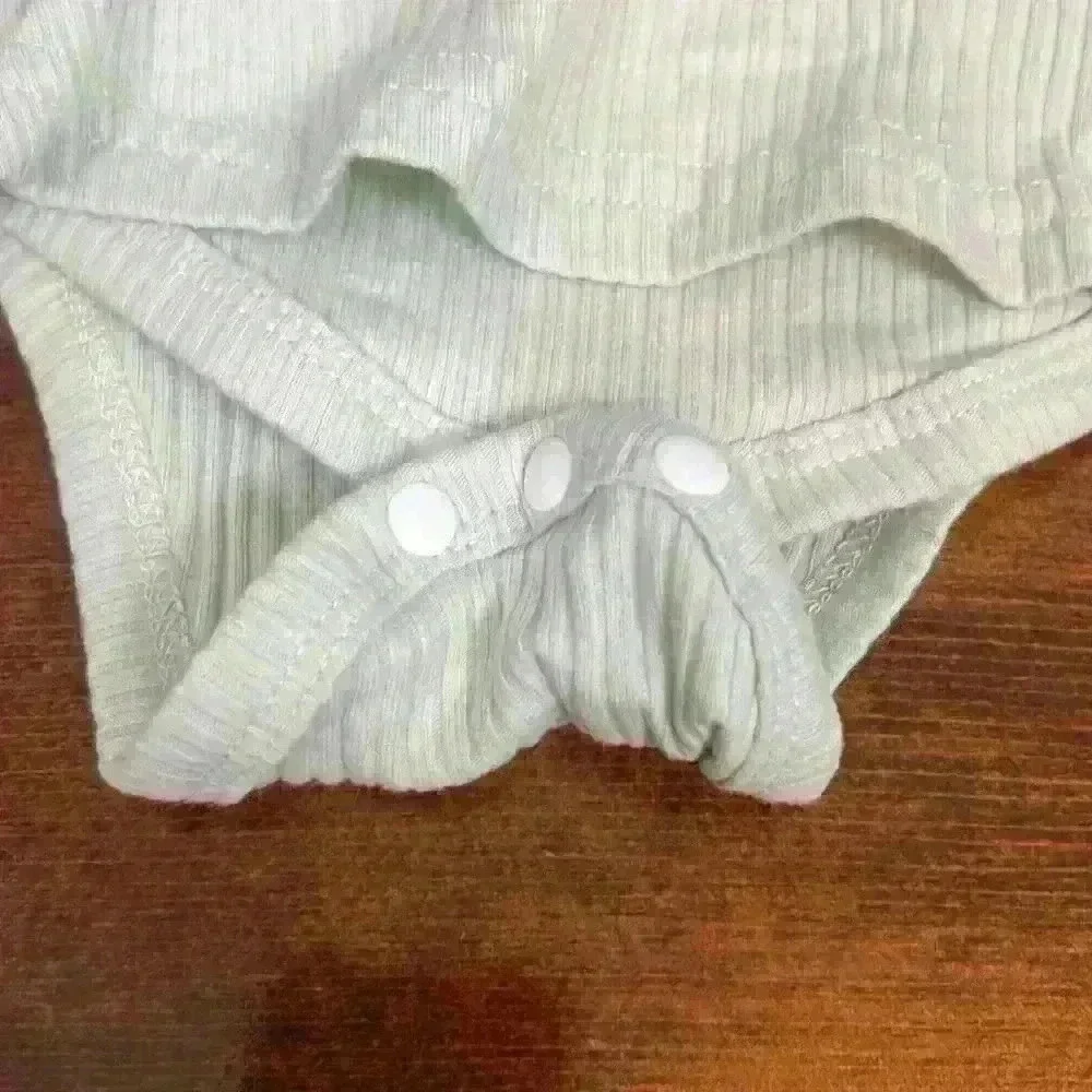 Baby Girl Dress | Pastel Green and Lace Baby Romper - Picture 2 of 5